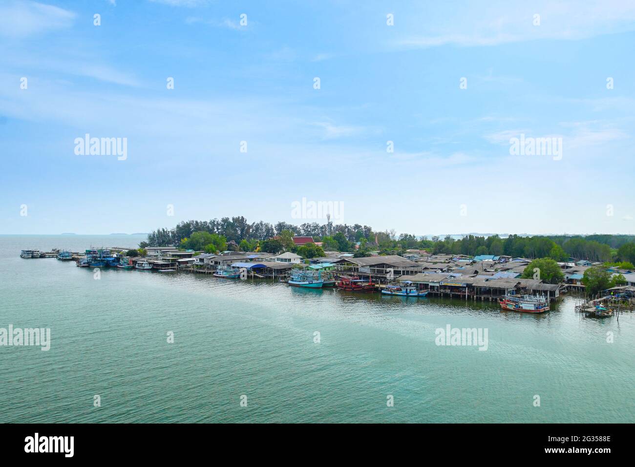 Scenery from Prasae Sin Bridge Viewpoint in Chanthaburi province, Thailand. Stock Photo