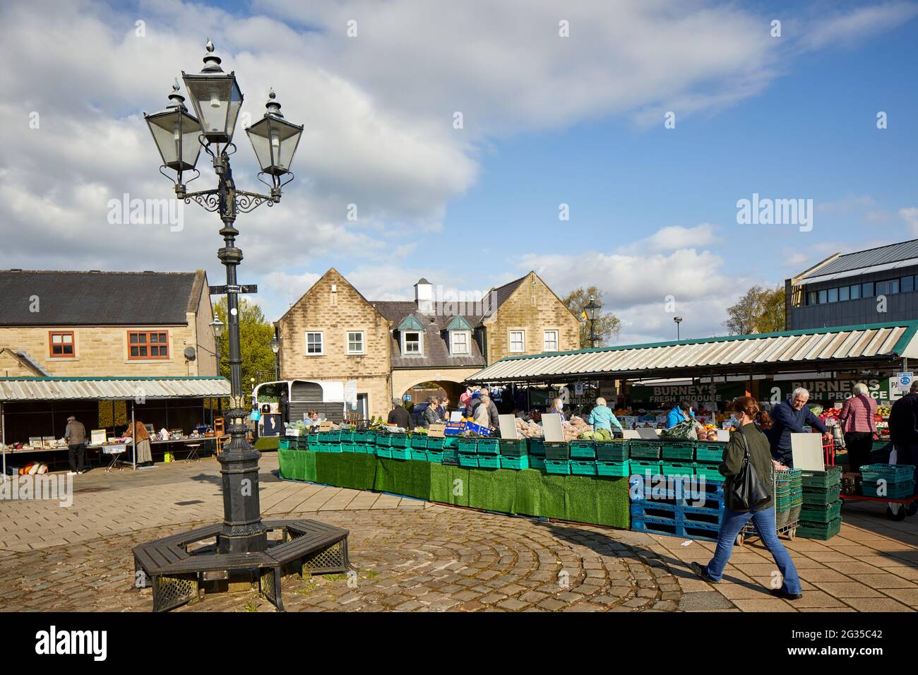Clitheroe market Ribble Valley in Lancashire Stock Photo Alamy