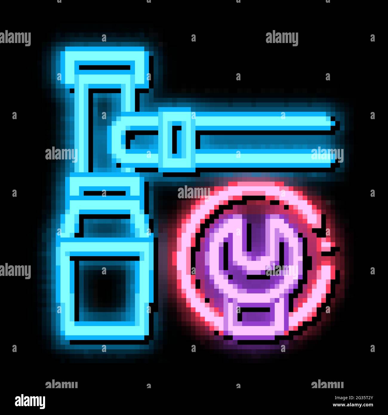 pipe repair neon glow icon illustration Stock Vector Image & Art - Alamy