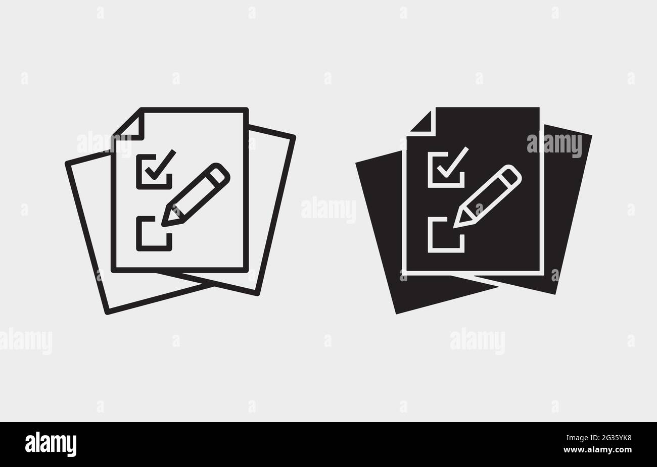 Document icon. Vector illustration isolated on white. Stock Vector