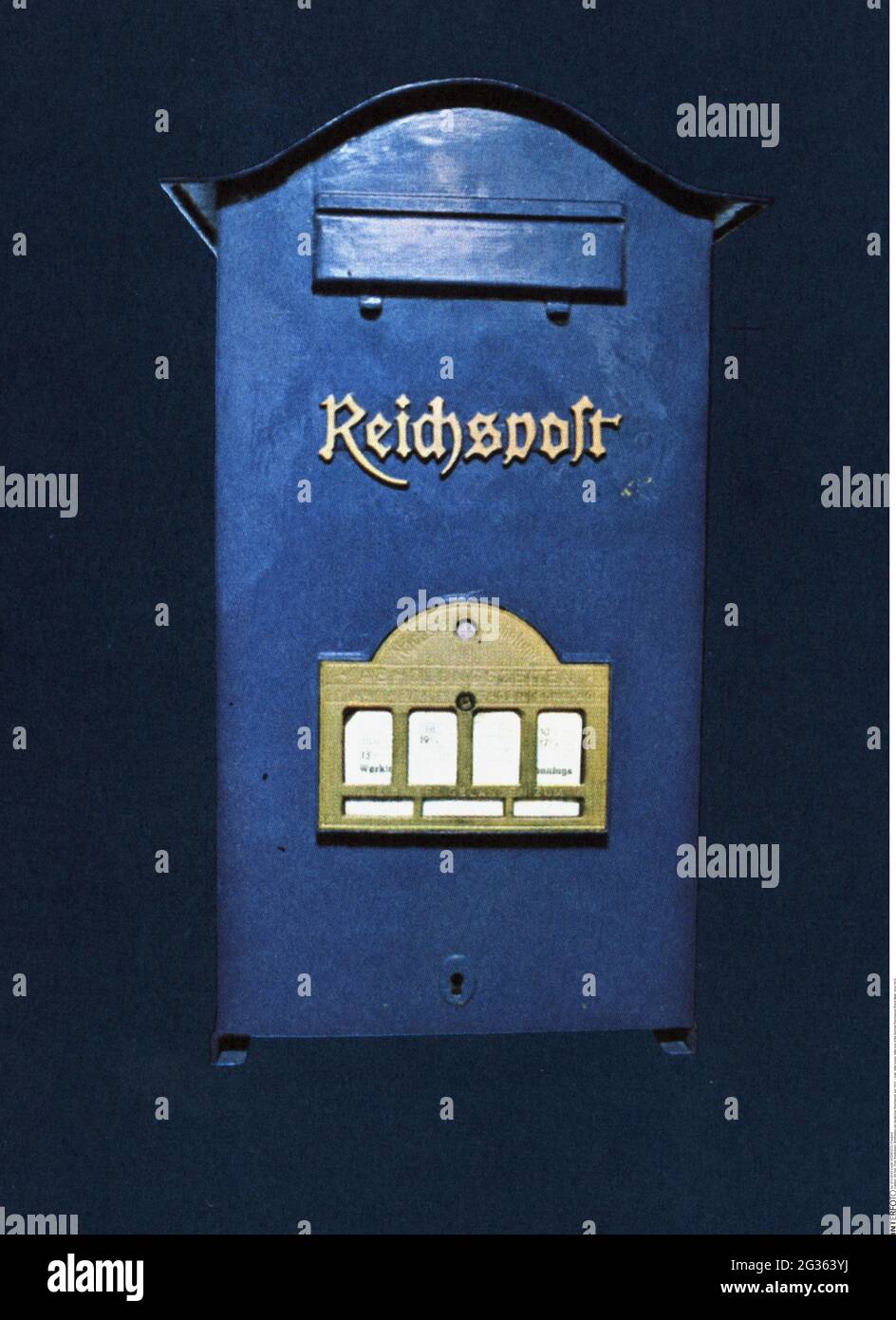mail, letter boxes, letter-box of the German Reichspost (Reich Mail), circa 1910, ADDITIONAL-RIGHTS-CLEARANCE-INFO-NOT-AVAILABLE Stock Photo