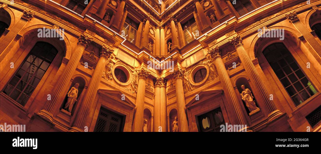 Louvre cour carree exterior hi-res stock photography and images - Alamy