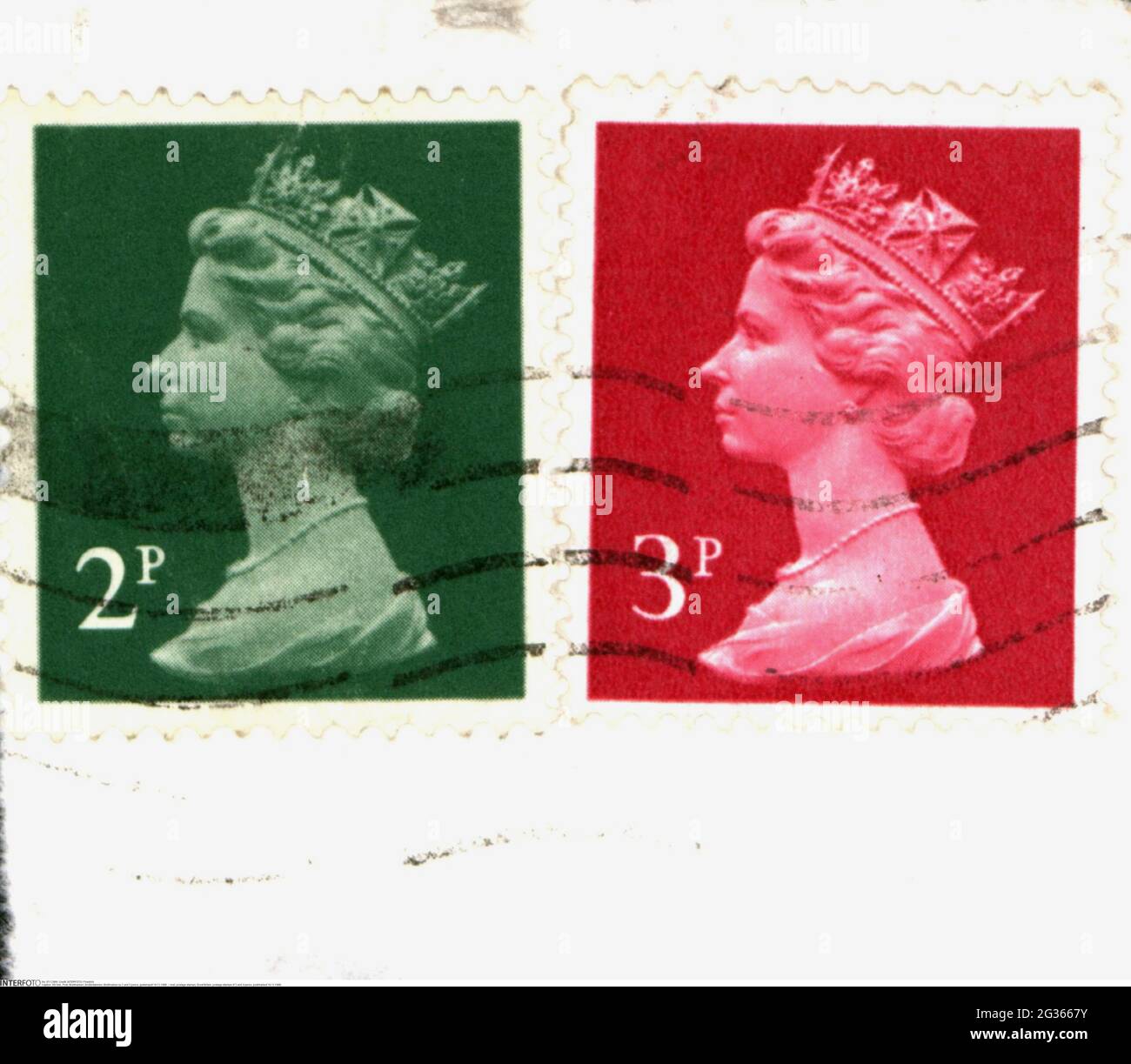 mail, postage stamps, Great Britain, postage stamps of 2 and 3 pence