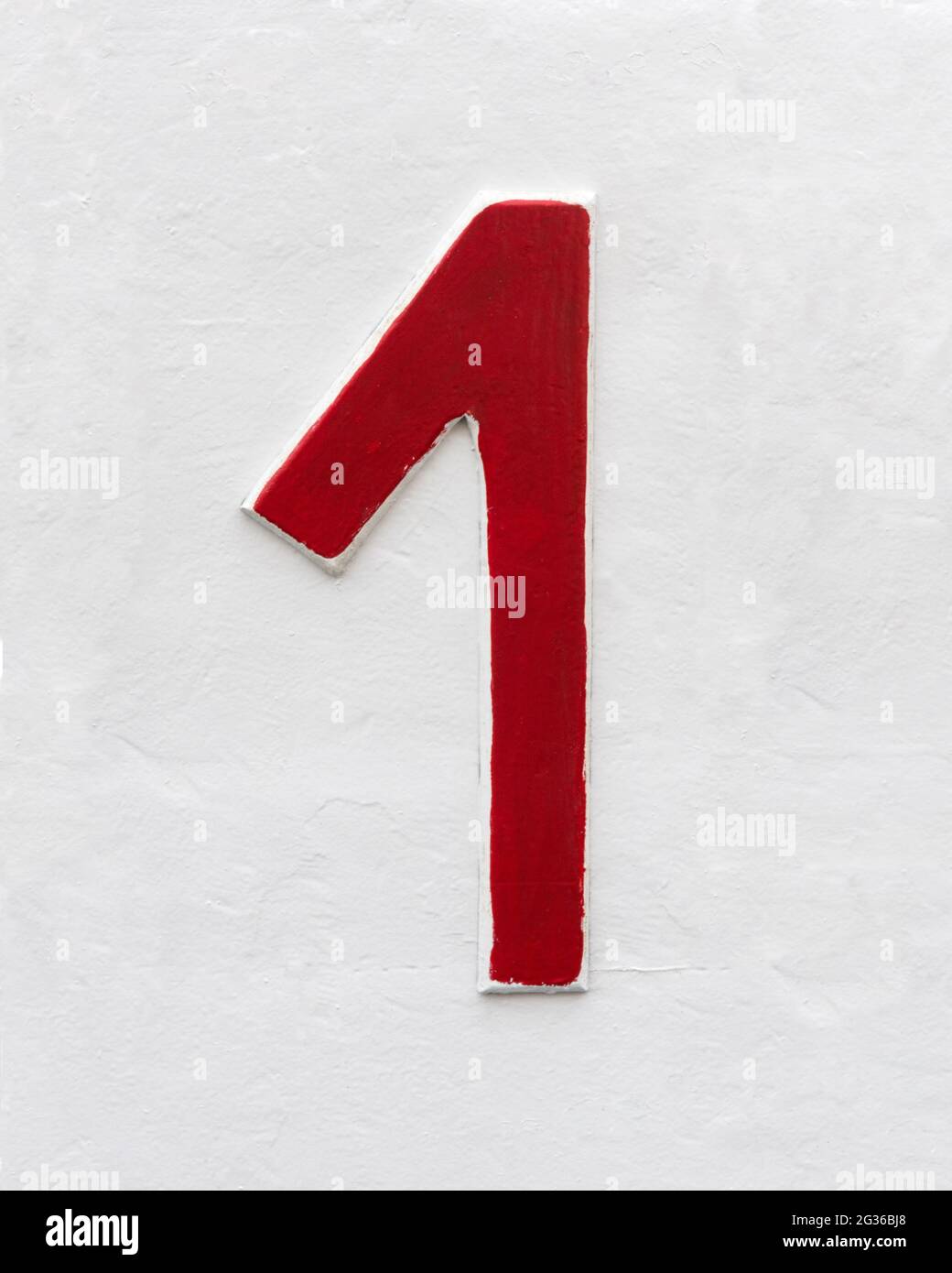 Red handmade number 1 Stock Photo - Alamy