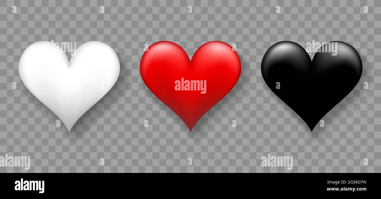Collection red hearts 3d hi-res stock photography and images - Alamy