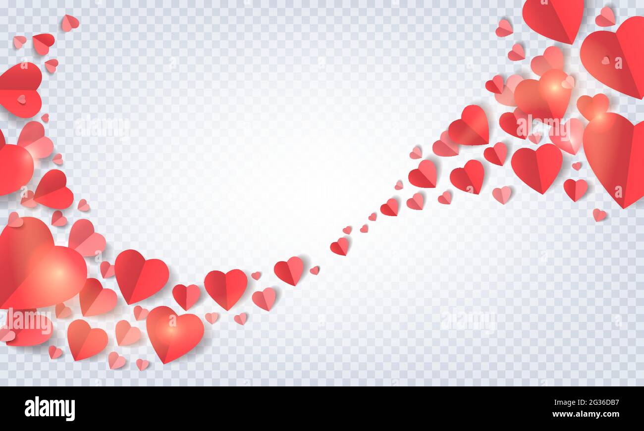 Paper folded hearts background Stock Vector Image & Art - Alamy