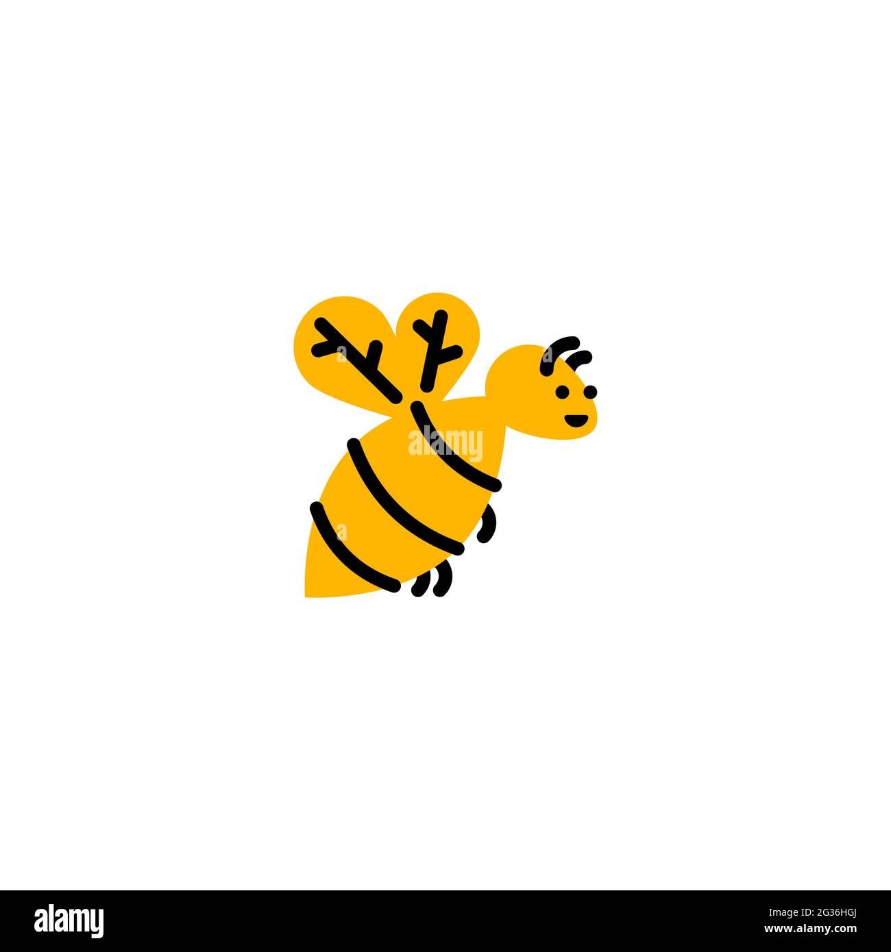 Bee outline logo Stock Vector Images - Alamy