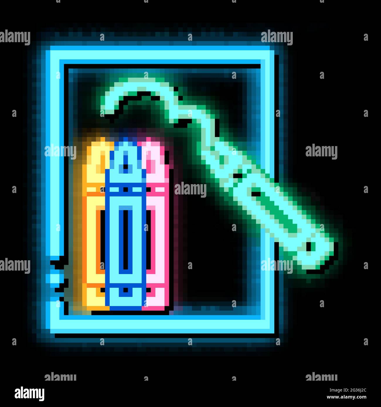 painting picture neon glow icon illustration Stock Vector Image & Art ...