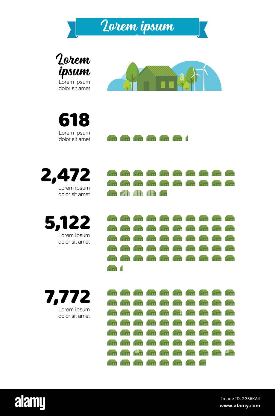 Green Urban Growth Infographic. Vector illustration Stock Vector