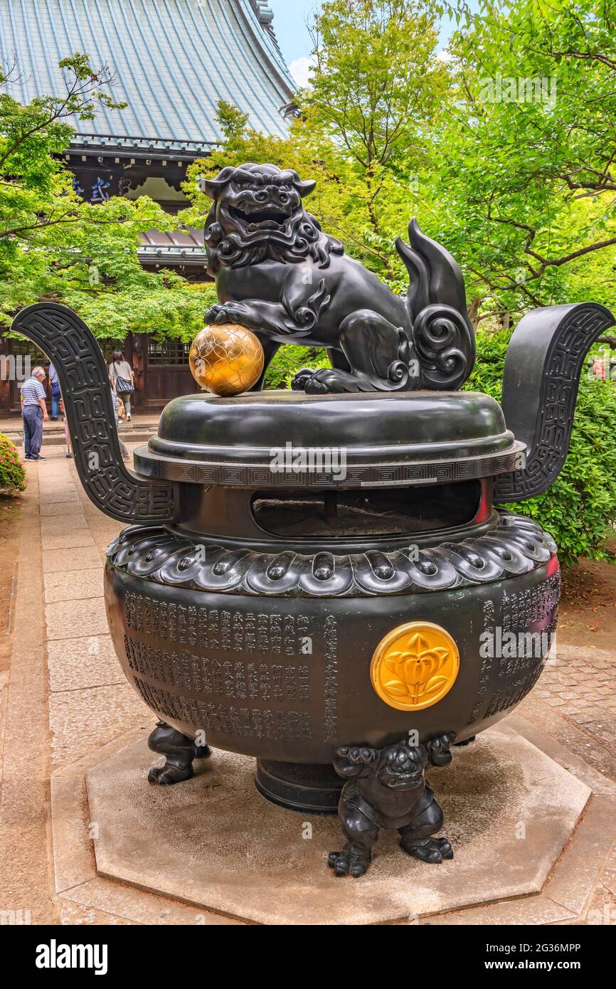 tokyo, japan june 05 2021 Japanese Buddhist censer of Gotokuji