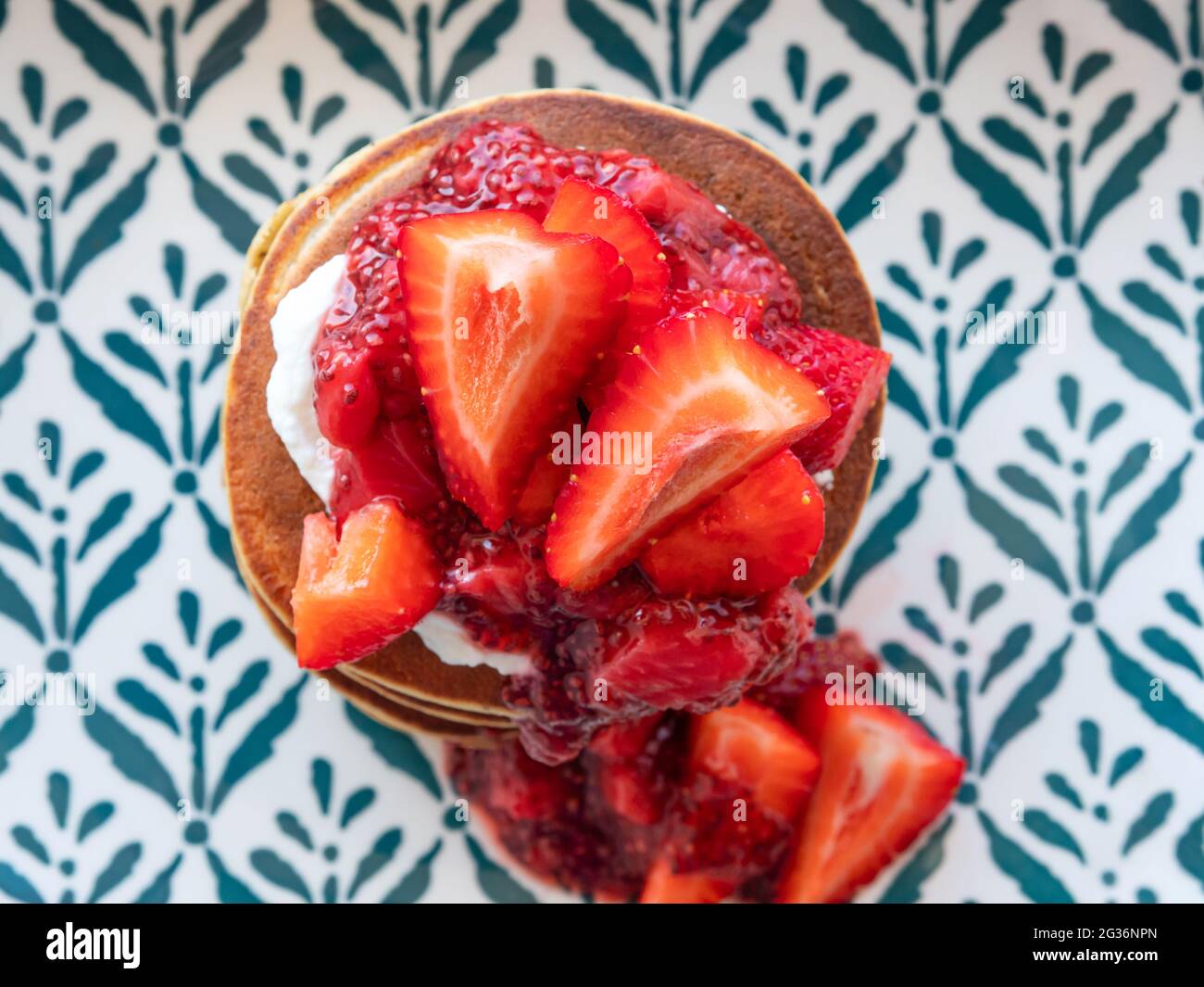 Vegan gluten free banana buckwheat pancakes served with dairy free