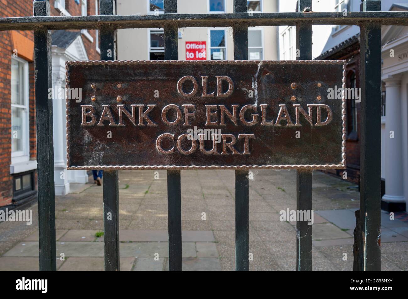 View of Old Bank of England Court on Queens street Norwich Stock Photo
