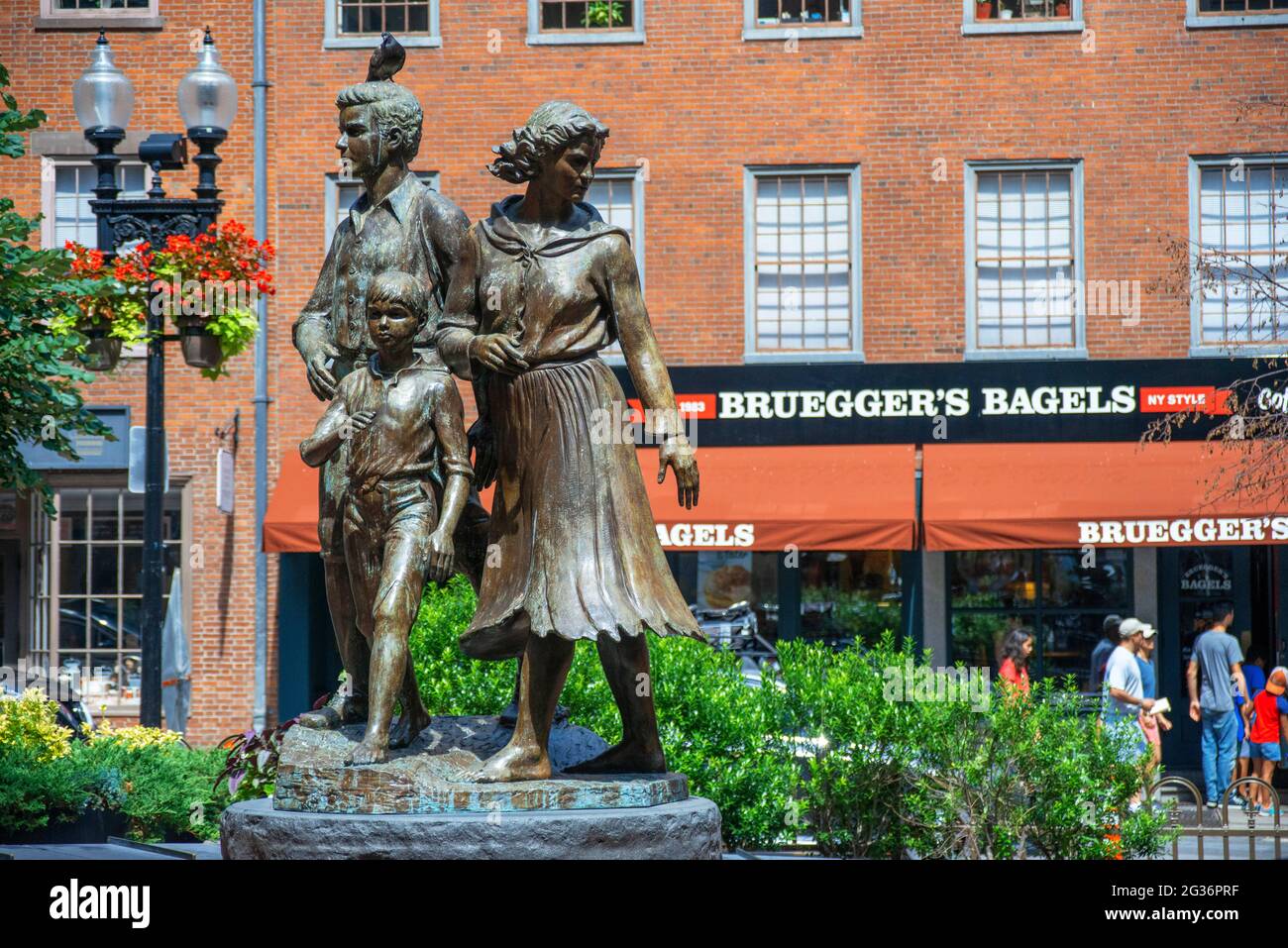 Irish Famine Memorial statue by Robert Shaw on the Freedom Trail Boston