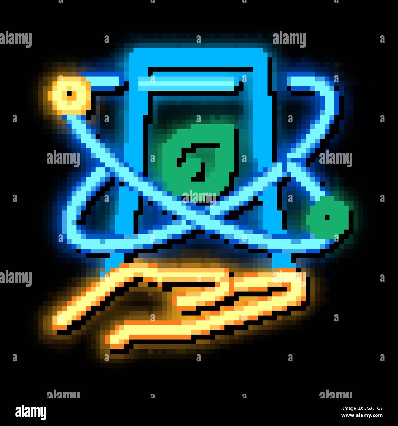 smartphone nfc neon glow icon illustration Stock Vector Image & Art - Alamy