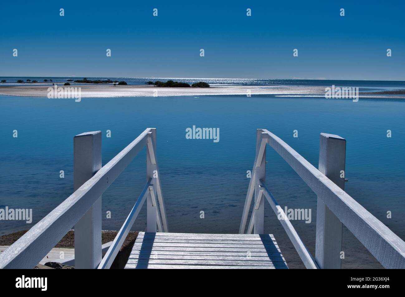 Stairway to the beach at Toogoom Hervey Bay Stock Photo