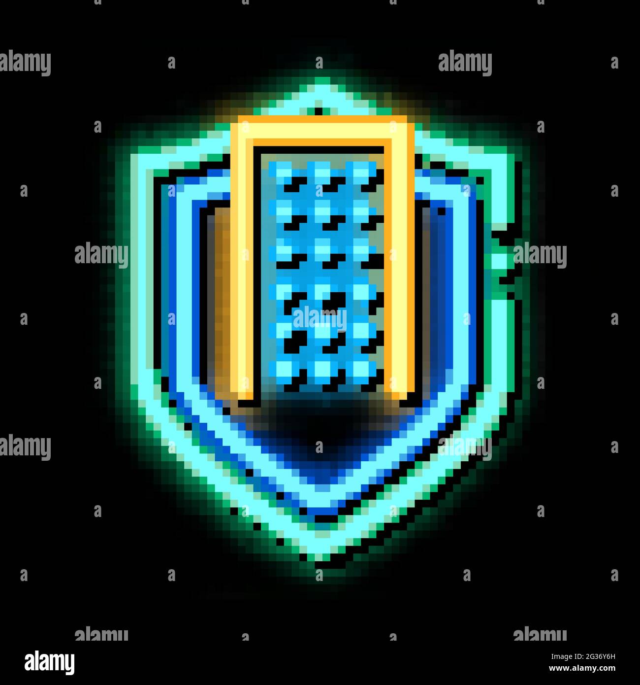 smart house protection neon glow icon illustration Stock Vector Image ...