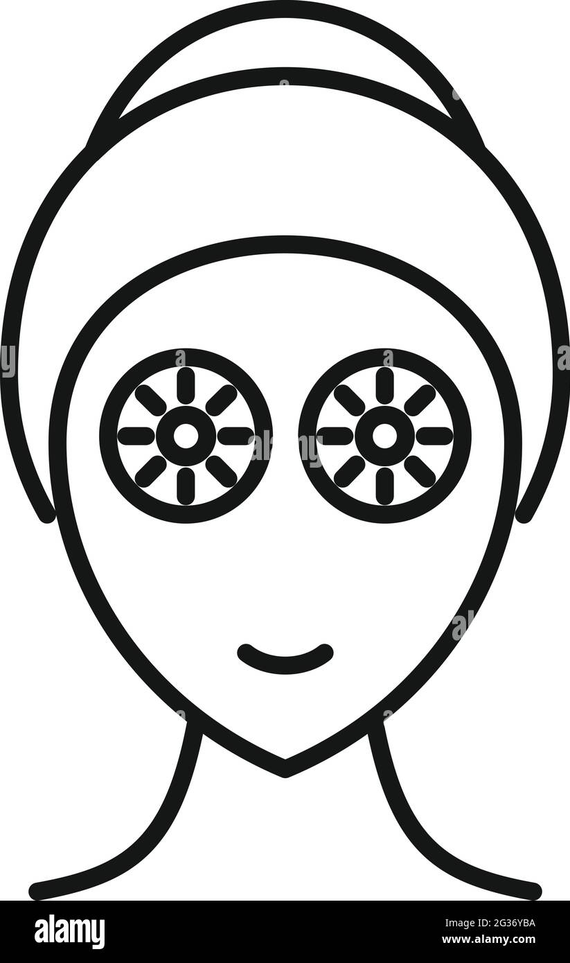Anti wrinkle eye mask icon, outline style Stock Vector Image & Art - Alamy