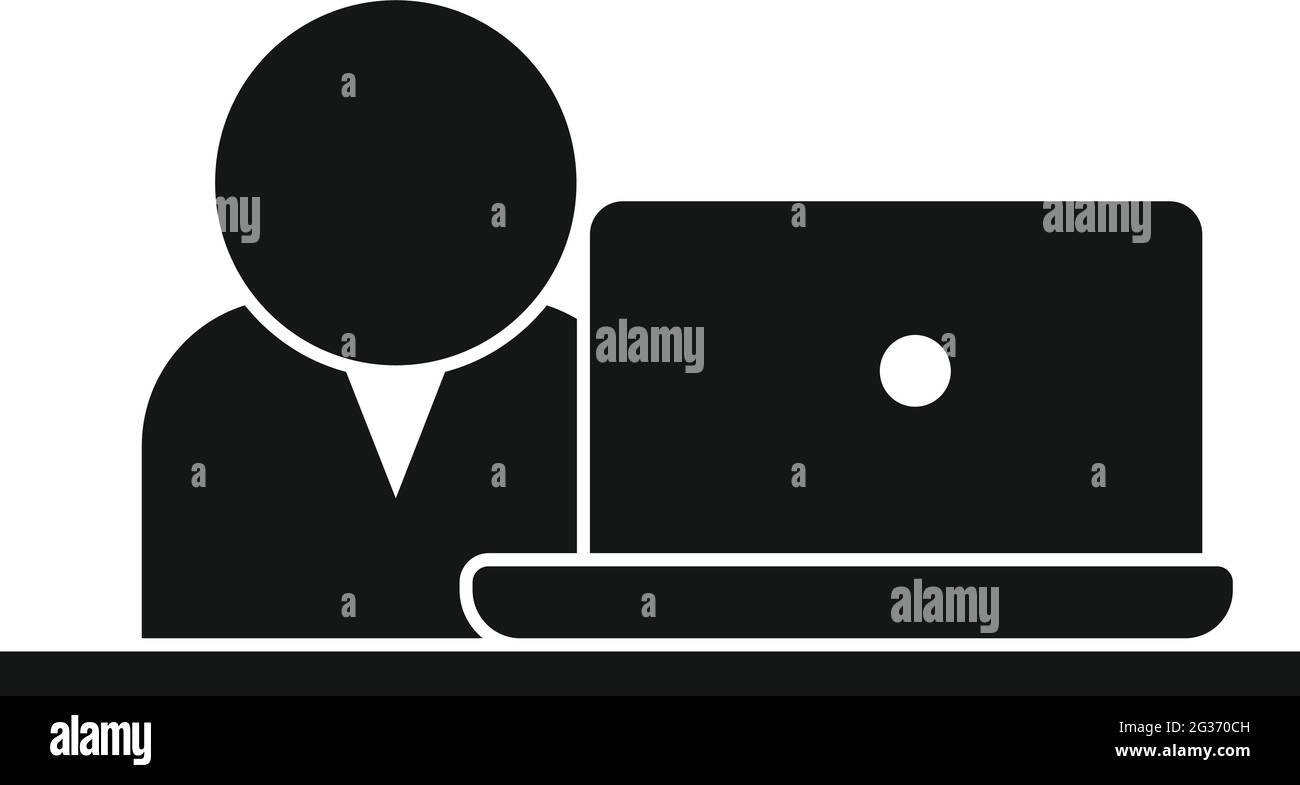 Manager online meeting icon, simple style Stock Vector Image & Art - Alamy