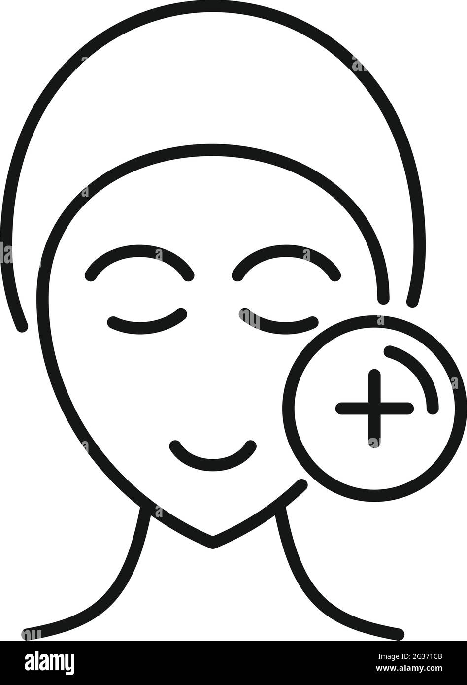 Skin treatment icon, outline style Stock Vector Image & Art Alamy