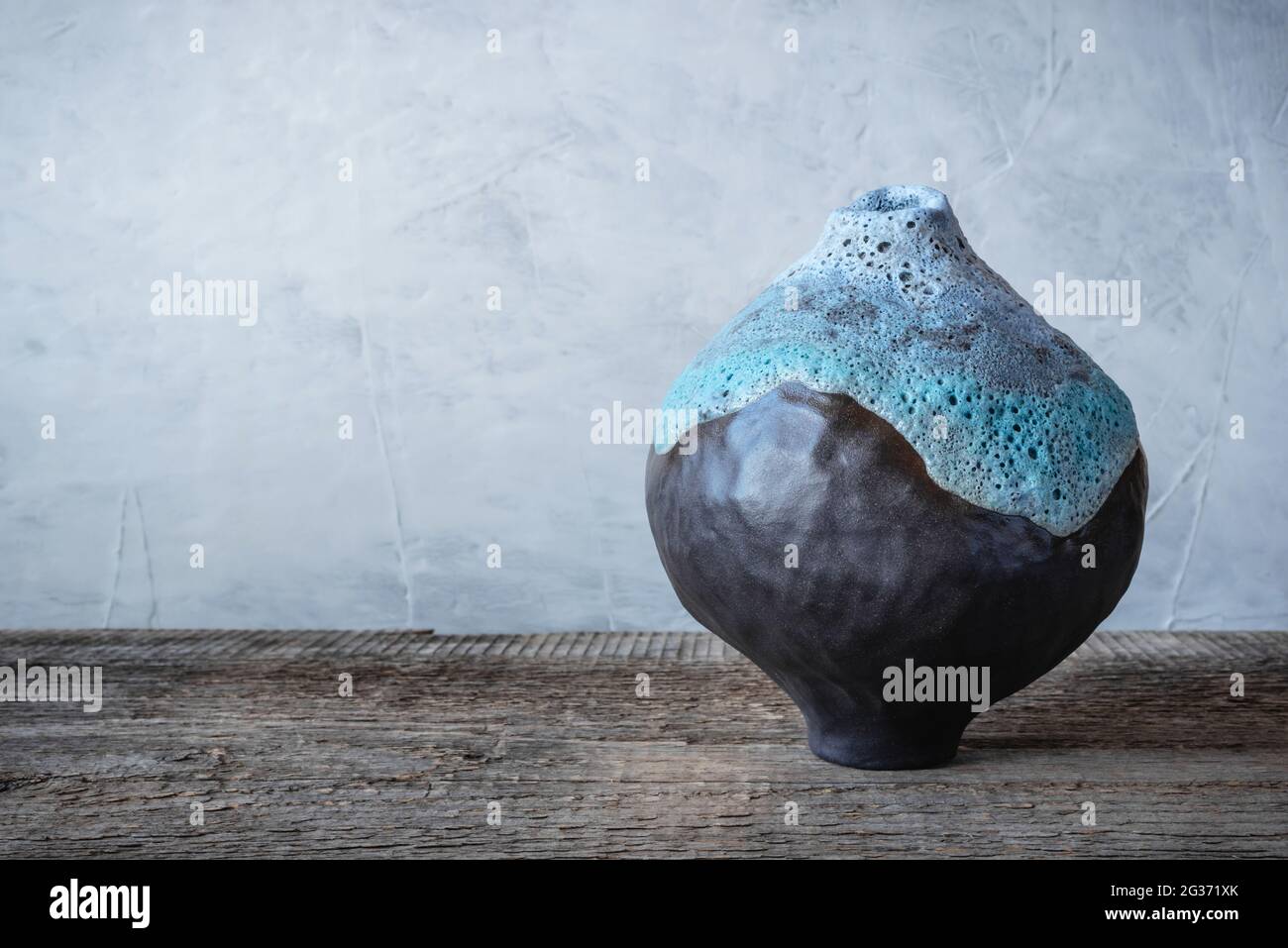 Handmade ceramics in the style of wabi sabi. Stock Photo