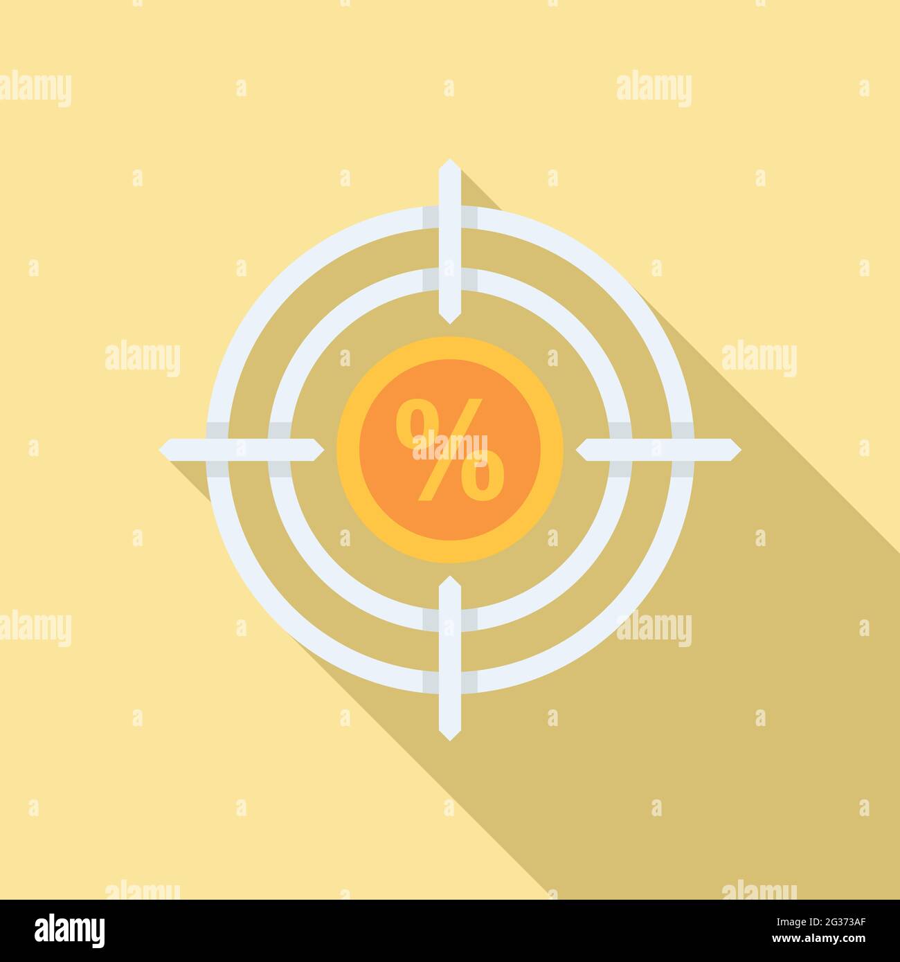 Bonus target icon, flat style Stock Vector