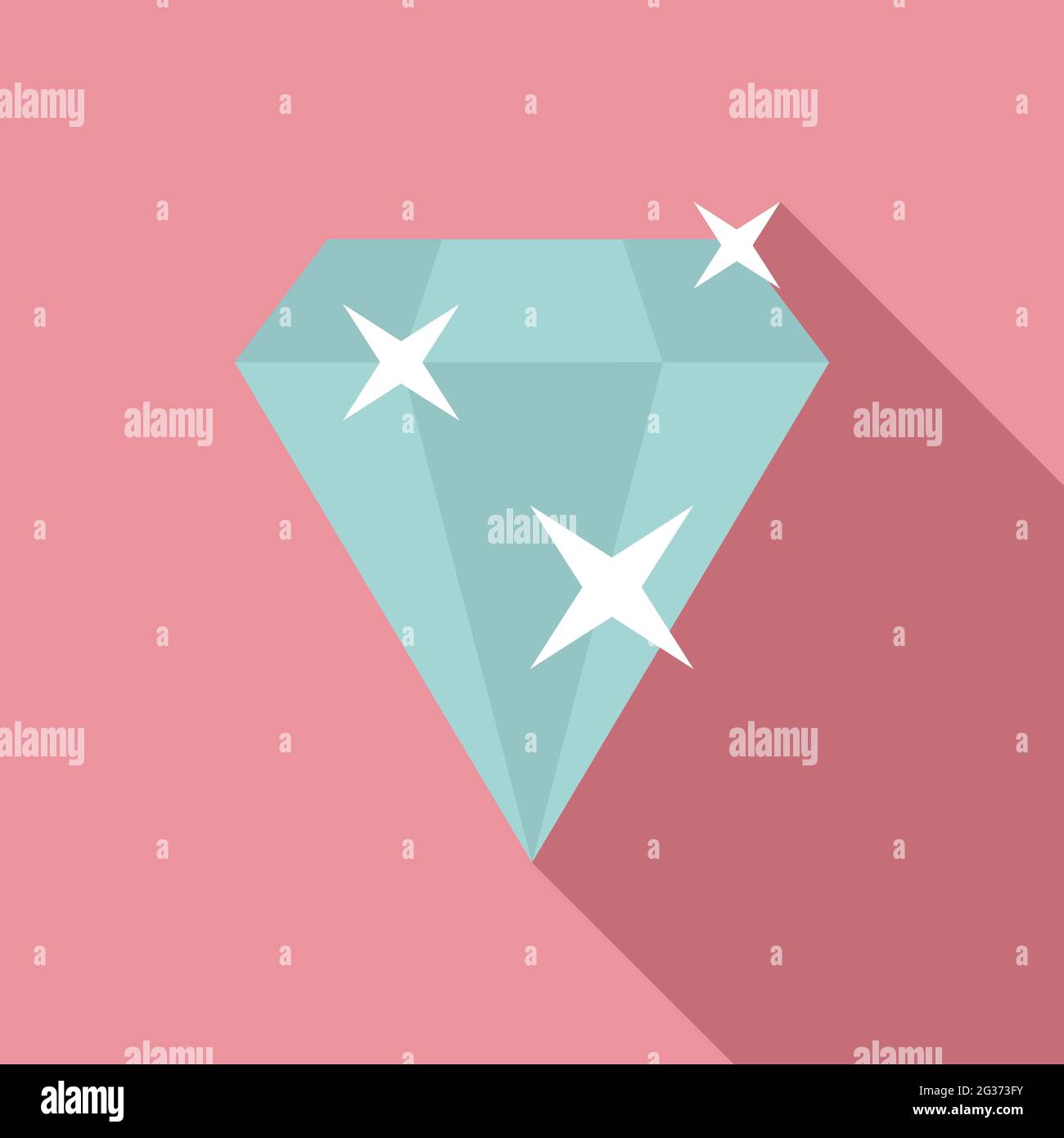 Bonus diamond icon, flat style Stock Vector
