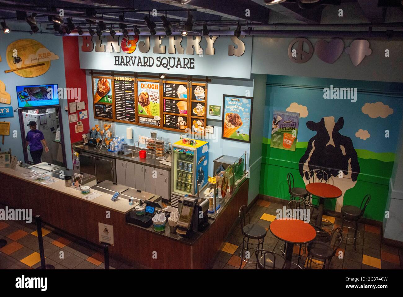 Ben & Jerry's ice cream shop restaurant in The garage shopping mall and