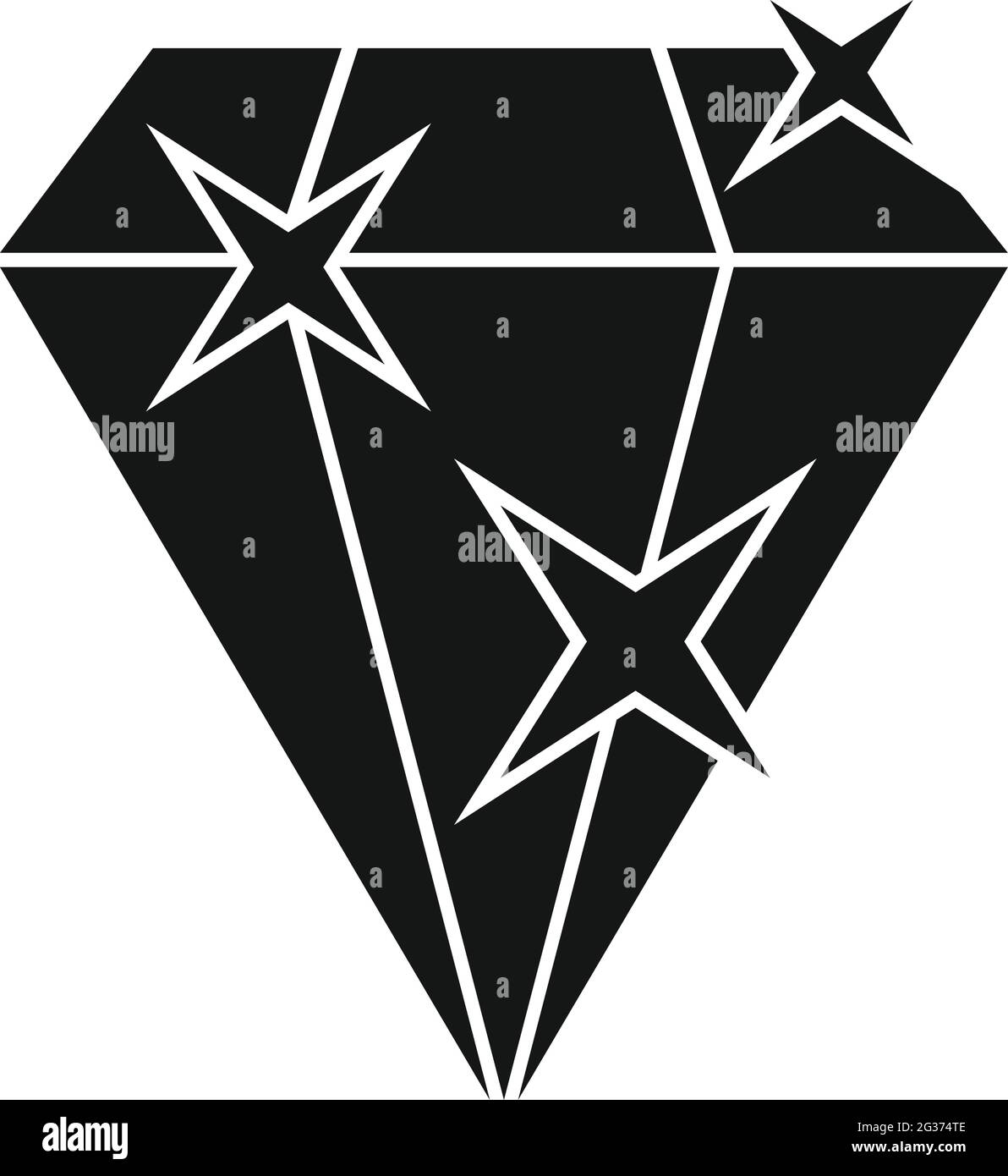 Bonus diamond icon, simple style Stock Vector