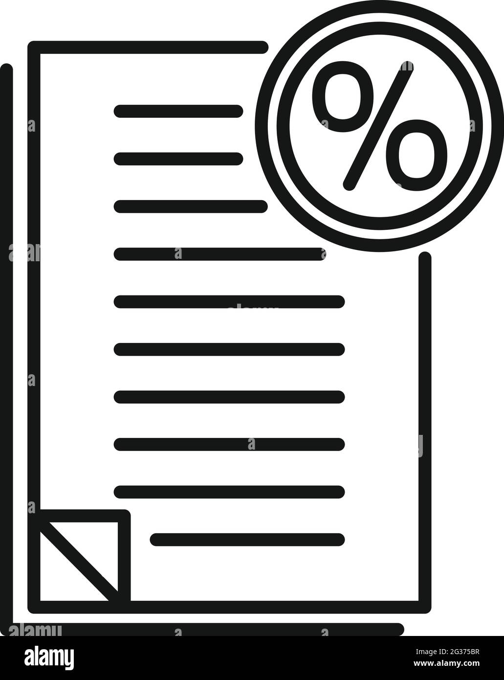 Bonus documents icon, outline style Stock Vector