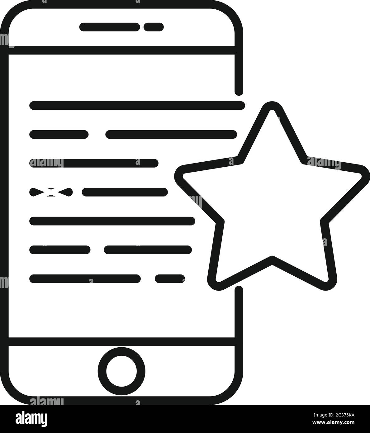 Bonus smartphone icon, outline style Stock Vector