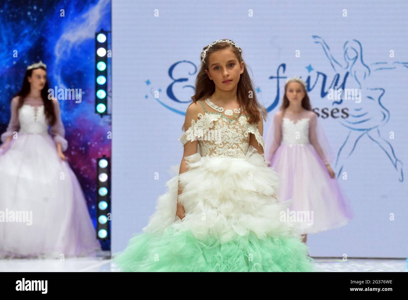 sachin and babi light blue dress Miss Universe Ukraine 2014 wearing Zuhair Murad . ✿ ✿´¯`*•.¸¸✿ main image 1