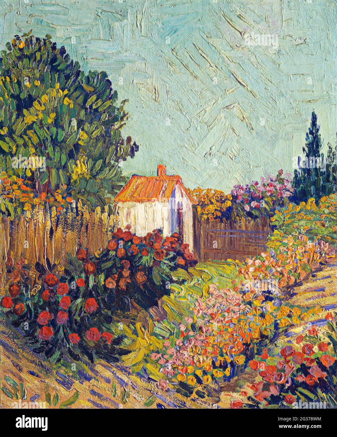 Art / Painting – Landscape (1925–1928) by Vincent van Gogh. Stock Photo