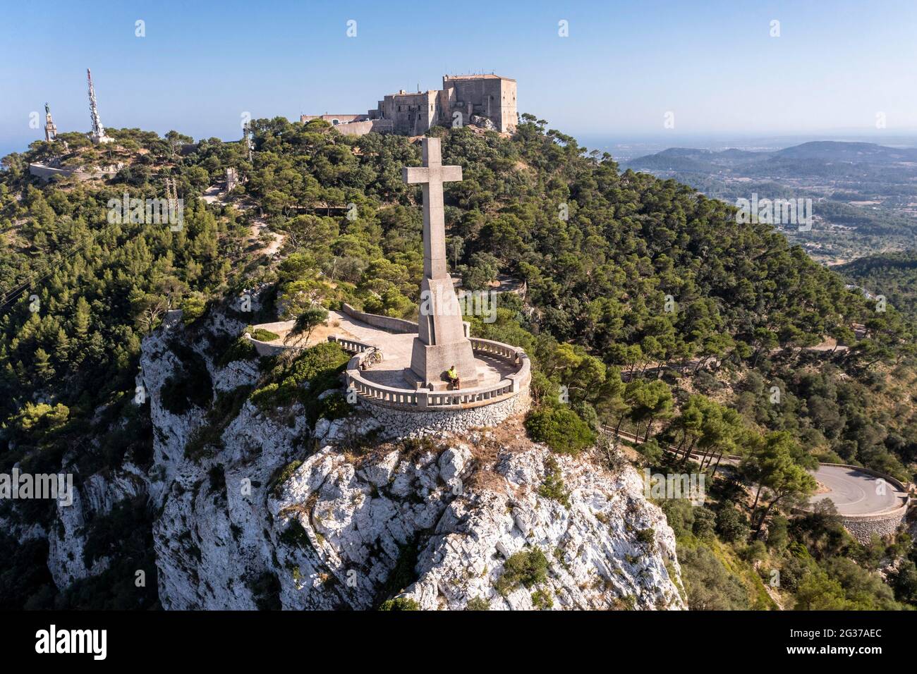 Aerial View Santuari De Sant Salvador Monastery Puig De Sant Salvador aerial-view-santuari-de-sant-salvador-monastery-puig-de-sant-salvador