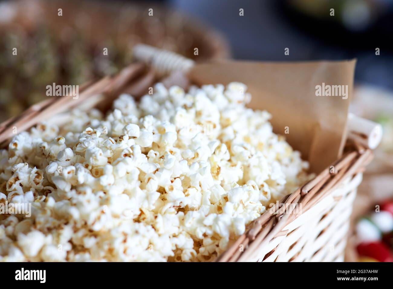 close up of fresh homemade popcorn Stock Photo