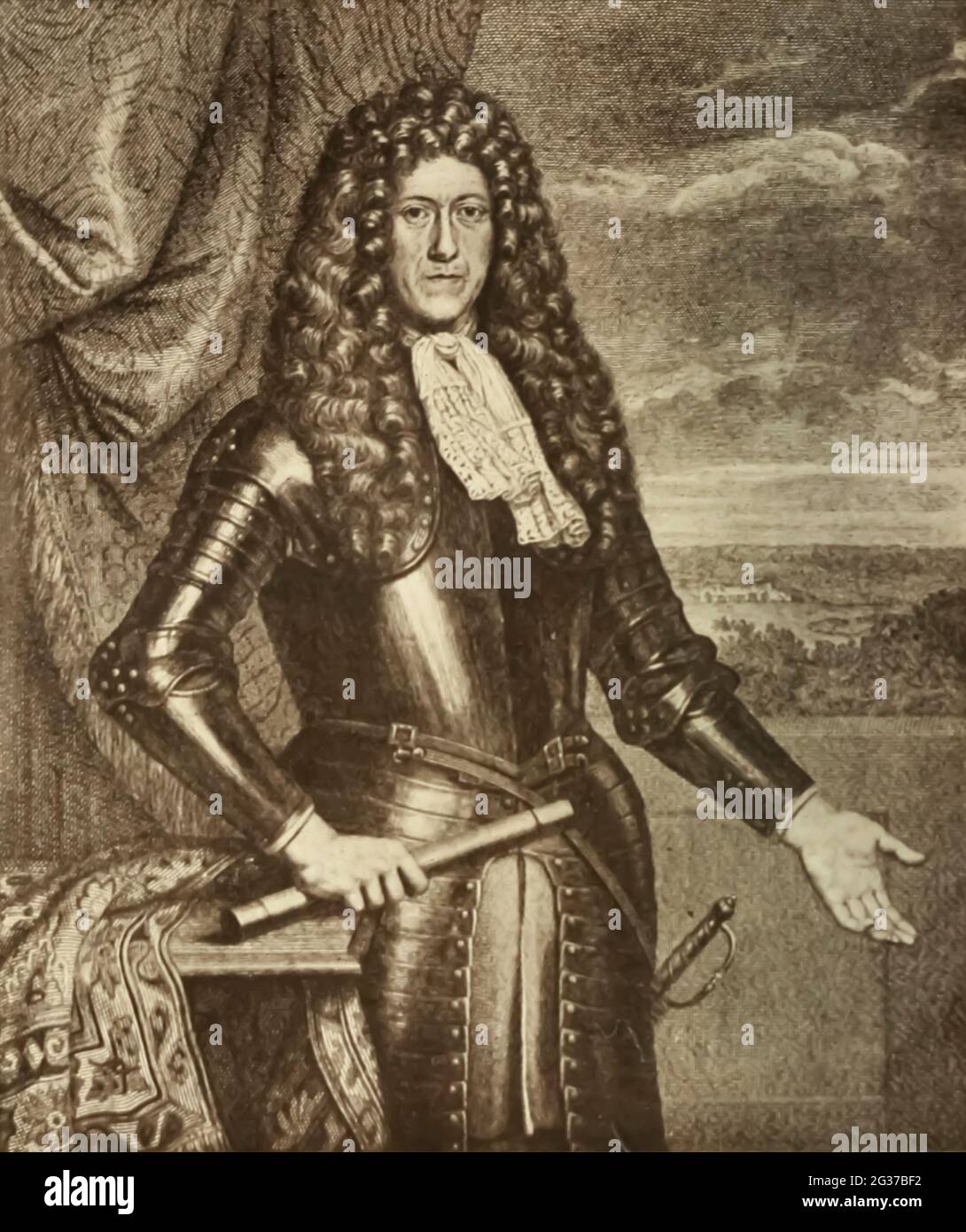 Hendrik van Rheede [Hendrik Adriaan van Rheede tot Drakenstein (Amsterdam, 13 April 1636 – at sea, 15 December 1691) was a military man and a colonial administrator of the Dutch East India Company and naturalist. Between 1669 and 1676 he served as a governor of Dutch Malabar and employed twenty-five people on his book Hortus Malabaricus, describing 740 plants in the region. As Lord of Mydrecht, he also played a role in the governance of the Cape colonies]. From the Book  ' Old Cape Colony; a chronicle of her men and houses from 1652-1806 ' by Trotter, Alys Fane (Keatinge), Mrs Publication date Stock Photo