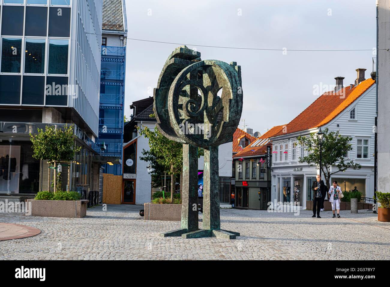 Kings square in Stavanger, Norway Stock Photo