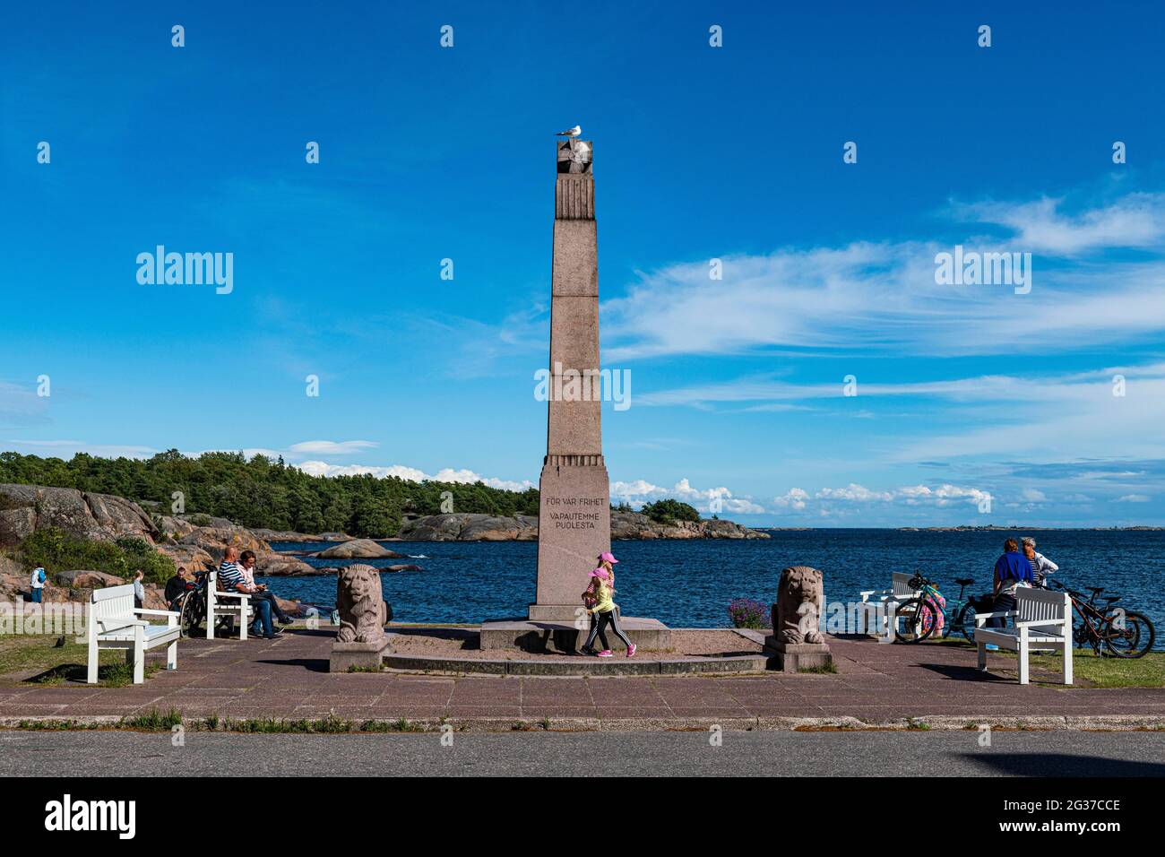 Monument of Liberty, Hanko southern Finland Stock Photo