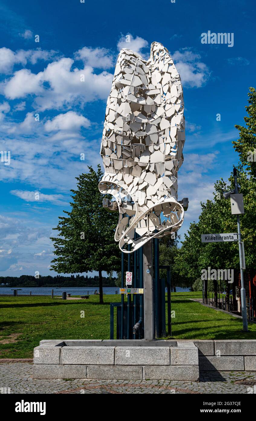 Modern sculpture, Oulu, Finland Stock Photo