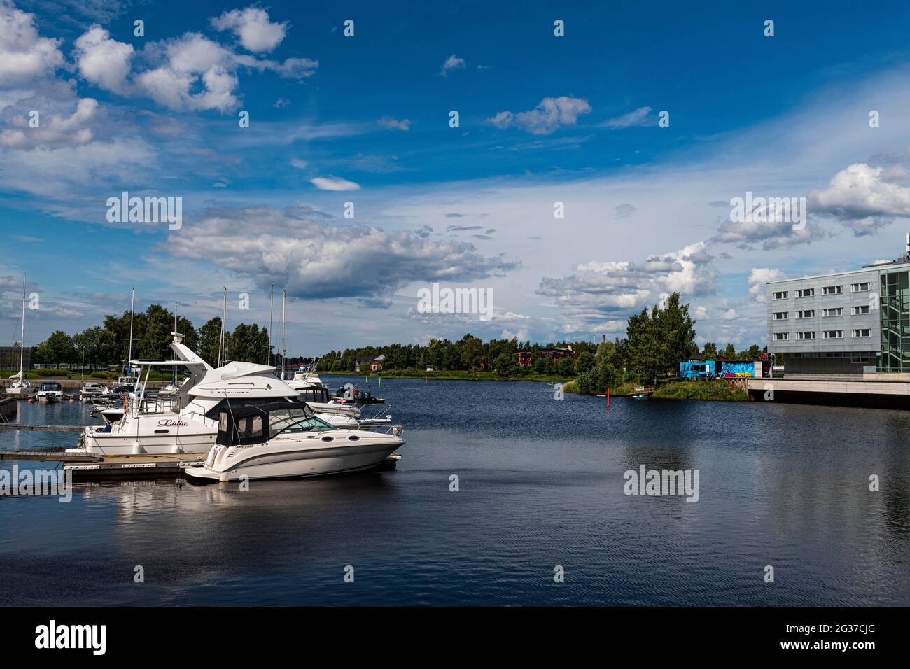 Harbour of Oulu, Finland Stock Photo