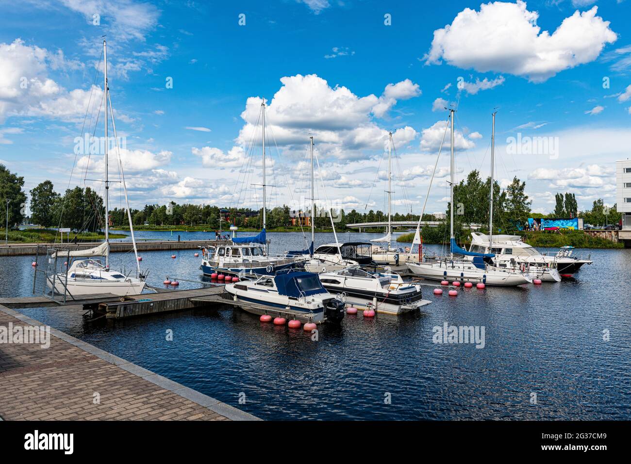 Harbour of Oulu, Finland Stock Photo