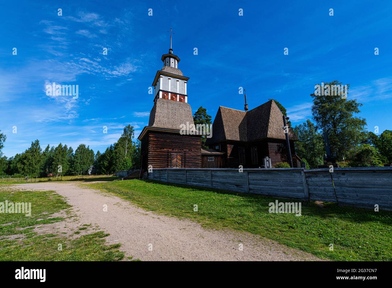 Unesco world heritage site Petaejeveden wooden church, Finland Stock Photo