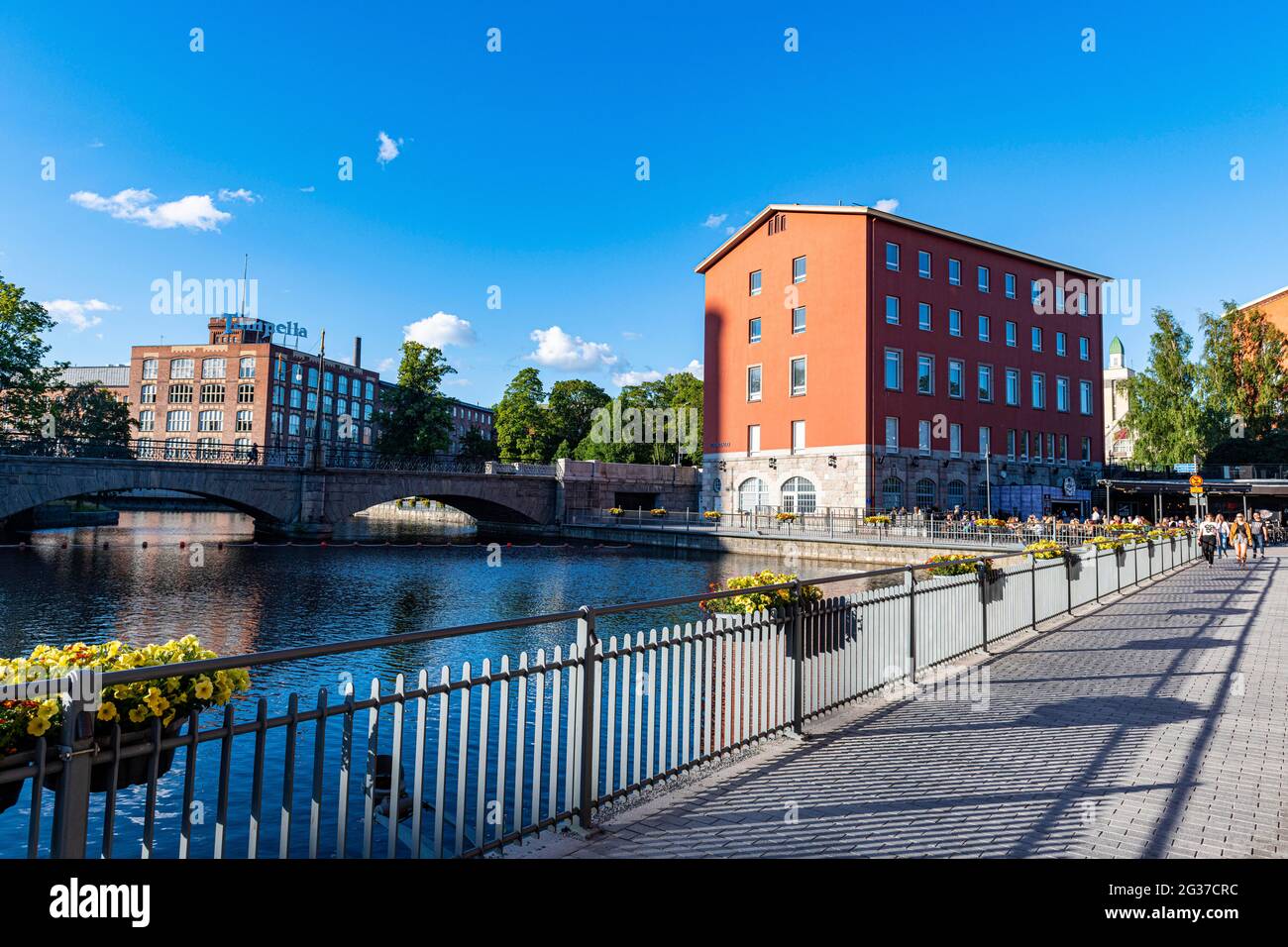 Renovated former garment factories, Tampere, Finland Stock Photo