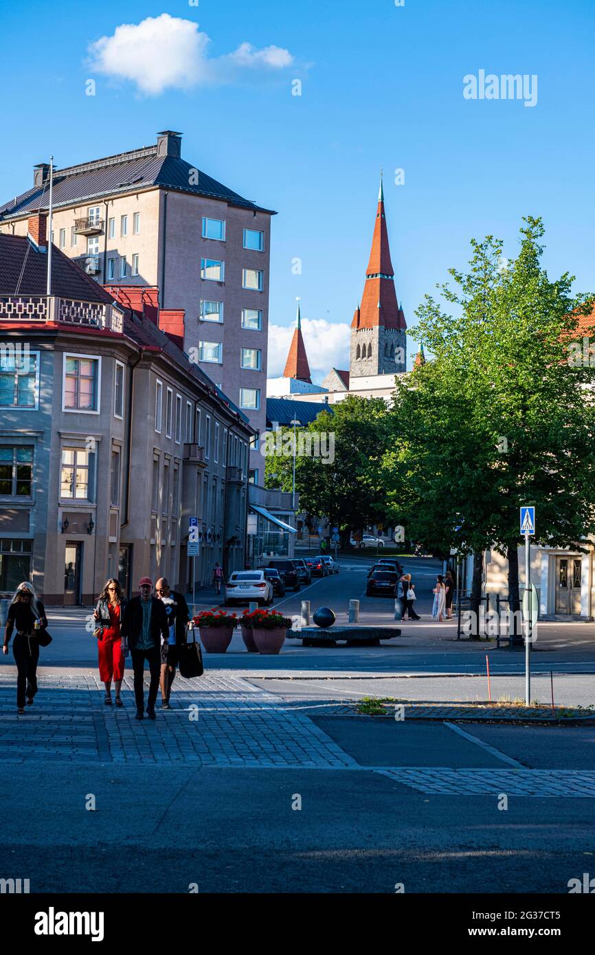 Downtown Tampere, Finland Stock Photo