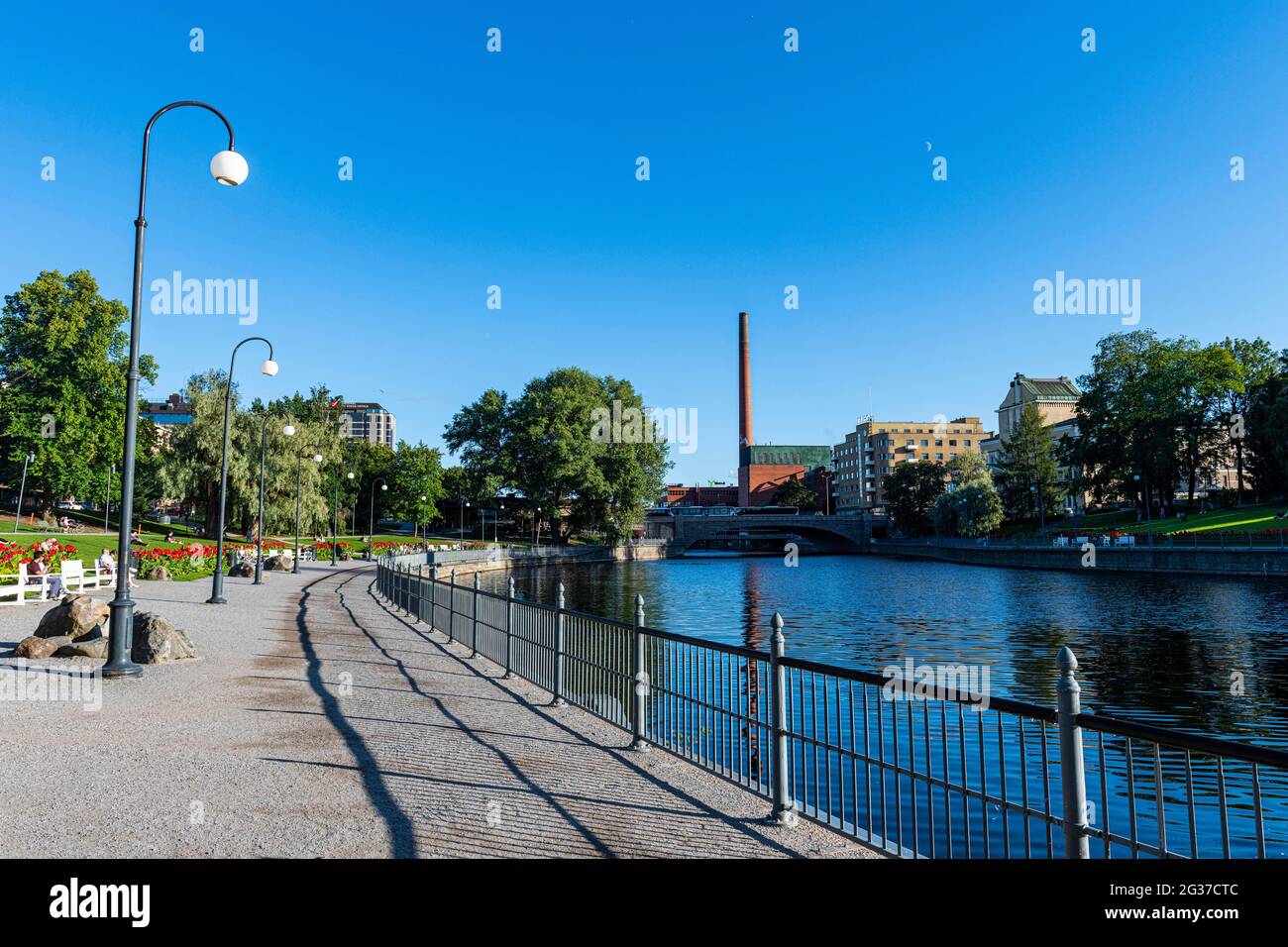 Tammerkosko riverfront, Tampere, Finland Stock Photo
