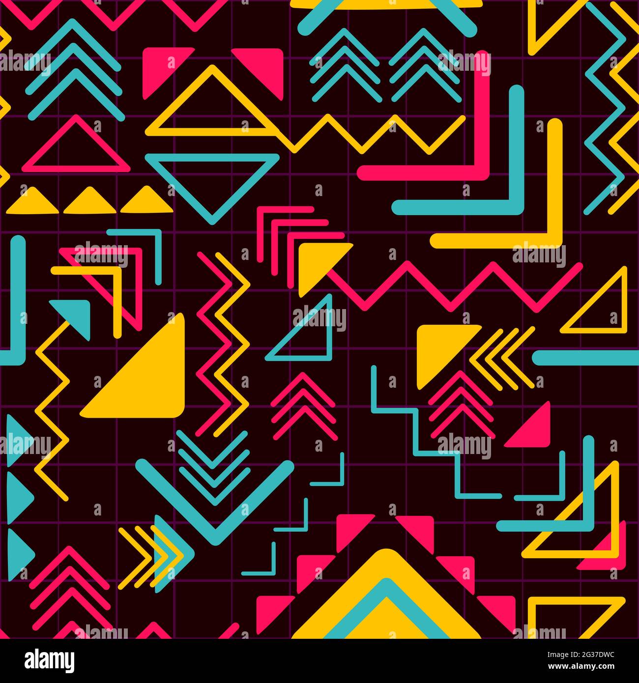 Vector art of a seamless pattern with aztec and bohemian motifs. Web and digital geometric artwork with boho elements. Mayan repetitive background Stock Vector