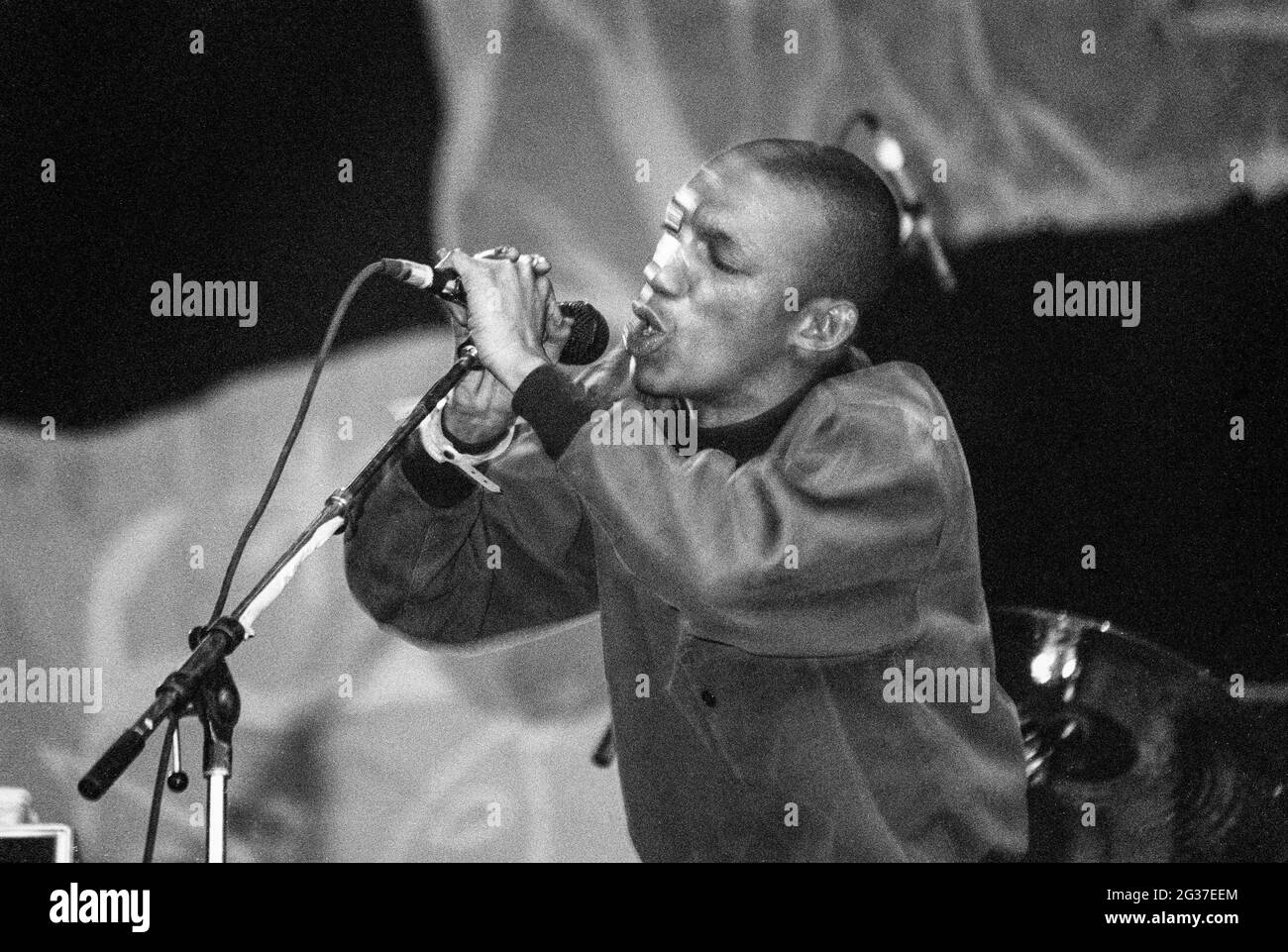 Tricky at The Glastonbury Festival 1998, Somerset, England, United Kingdom. Stock Photo