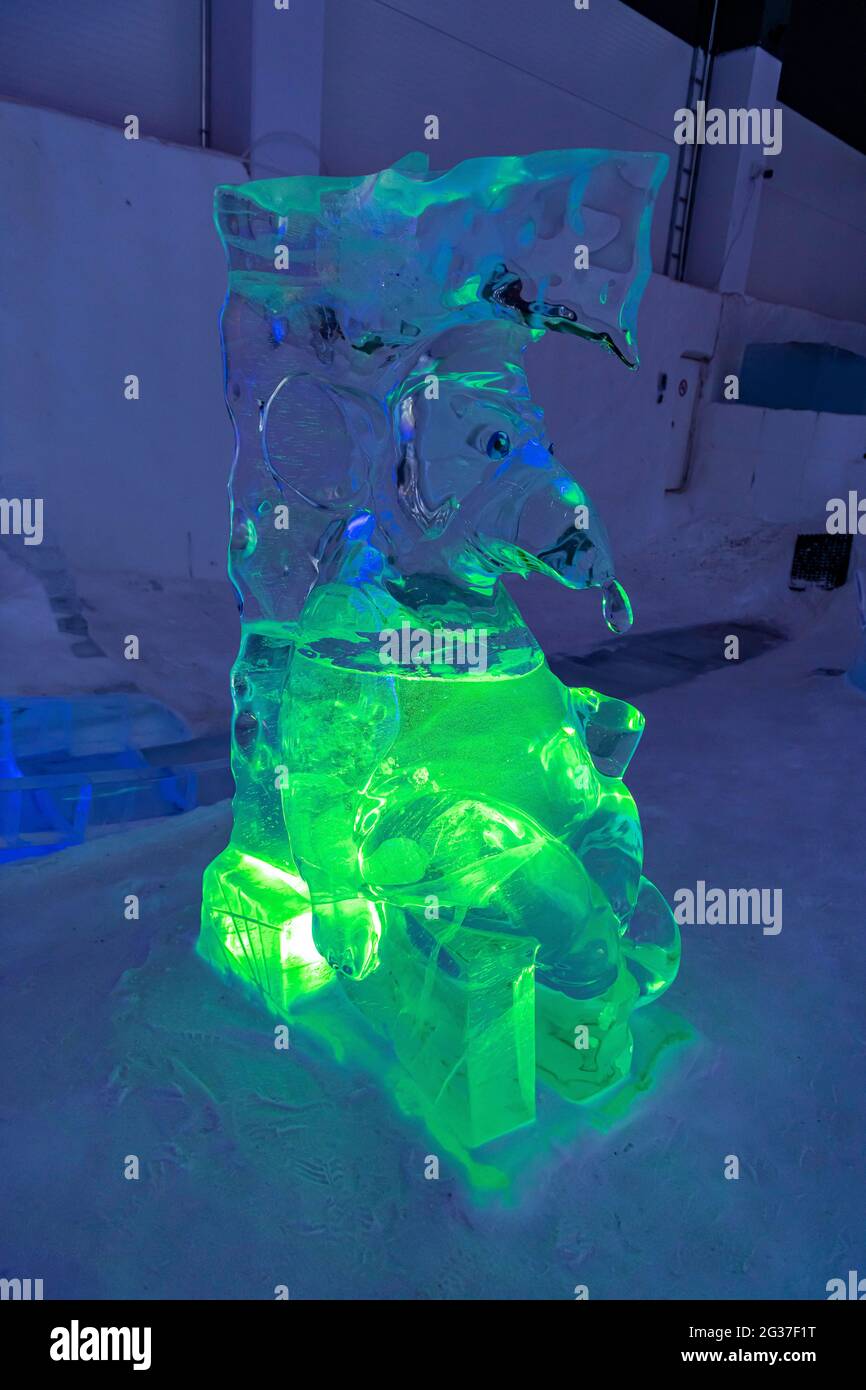 Ice sculptures in the Snow Castle, Kemi, Finland Stock Photo Alamy