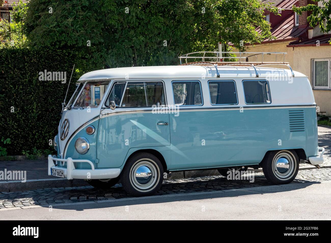 Volkswagen type 2 Transporter, VW Bus T1, Bulli, Oldtimer year of  construction from 1950, Bavaria, Germany Stock Photo - Alamy