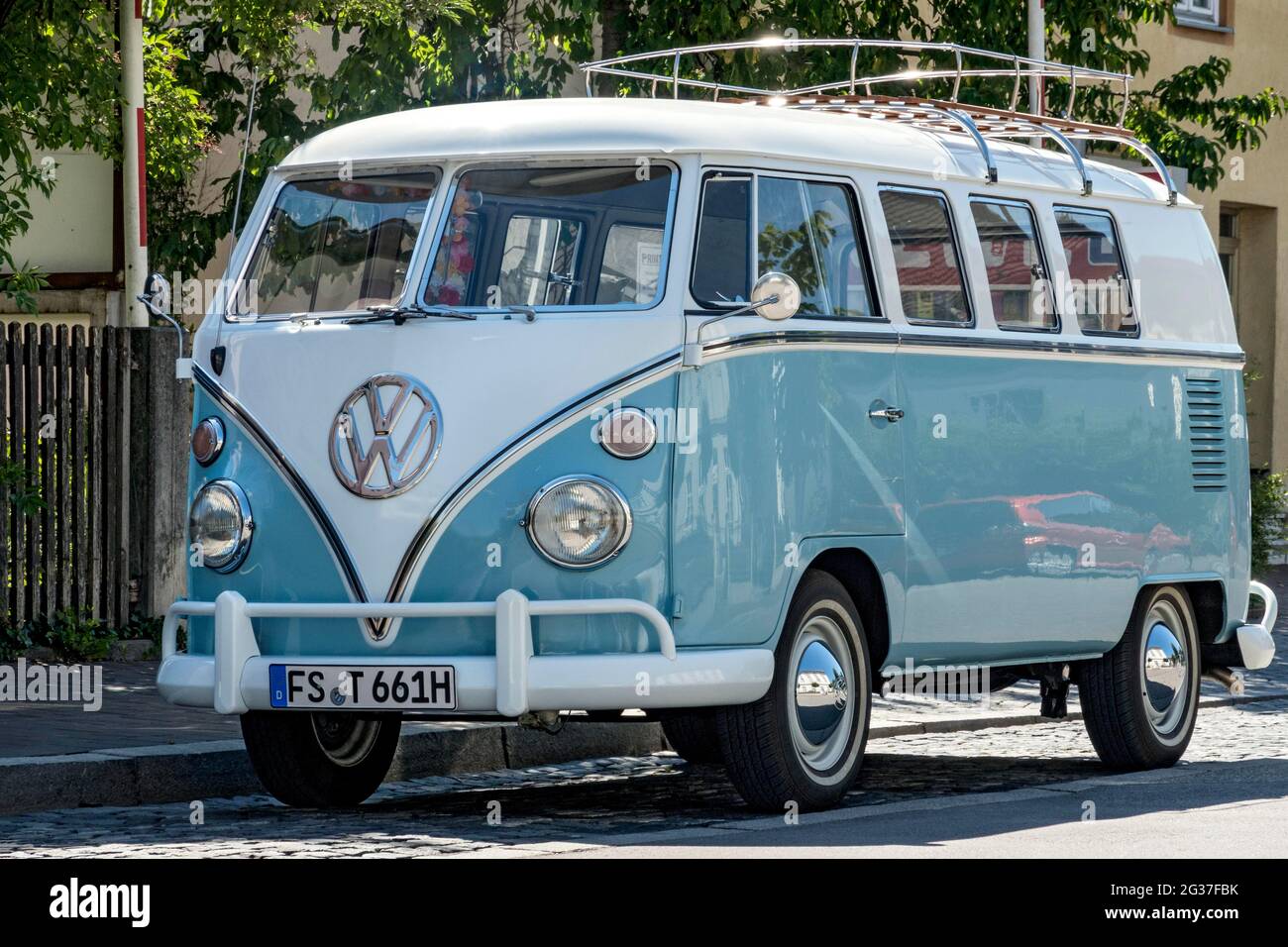 Volkswagen type 2 Transporter, VW Bus T1, Bulli, Oldtimer year of  construction from 1950, Bavaria, Germany Stock Photo - Alamy