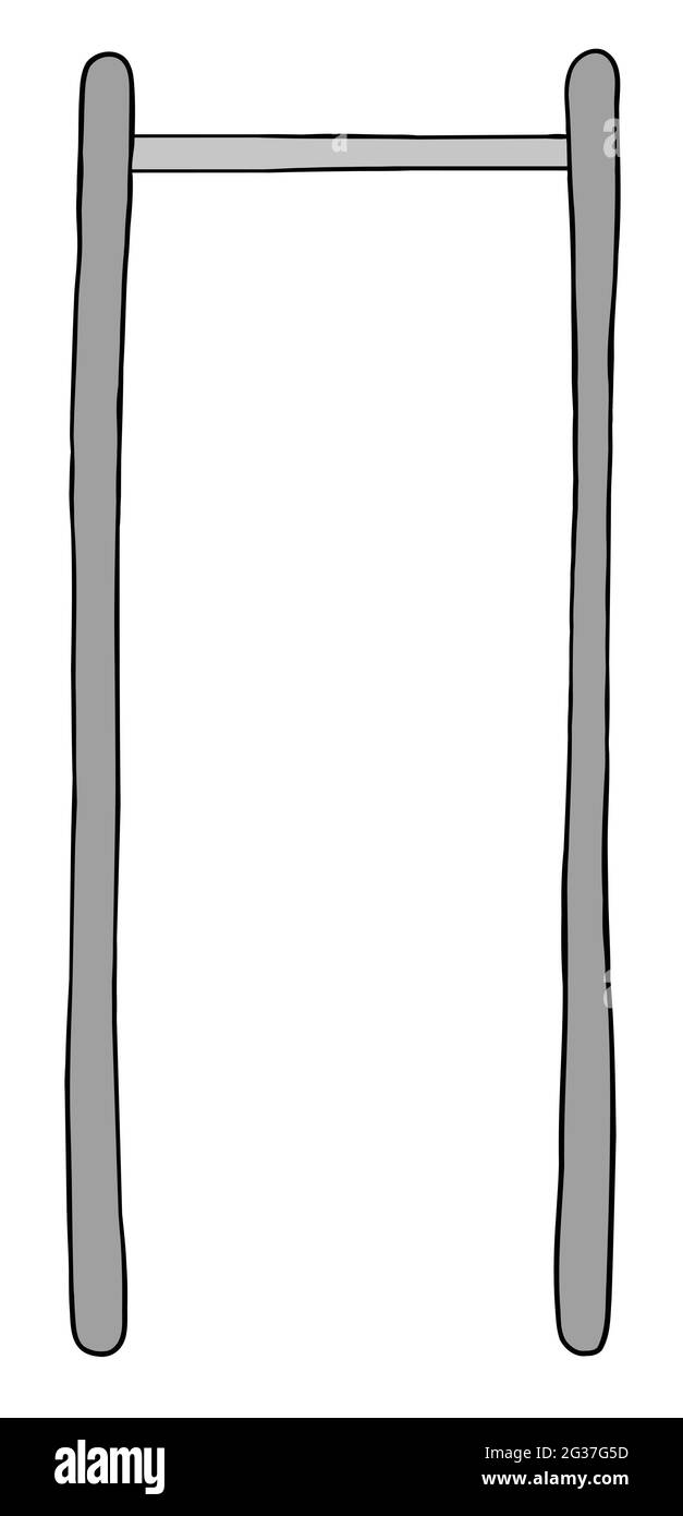 Cartoon vector illustration of chin pull up bar. Colored and black outlines Stock Vector Image Art Alamy